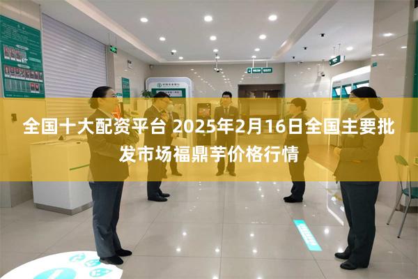 全国十大配资平台 2025年2月16日全国主要批发市场福鼎芋价格行情