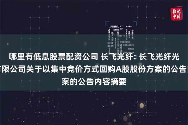 哪里有低息股票配资公司 长飞光纤: 长飞光纤光缆股份有限公司关于以集中竞价方式回购A股股份方案的公告内容摘要