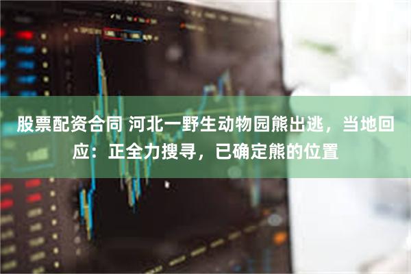 股票配资合同 河北一野生动物园熊出逃，当地回应：正全力搜寻，已确定熊的位置