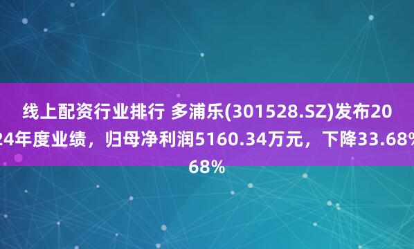 线上配资行业排行 多浦乐(301528.SZ)发布2024年度业绩，归母净利润5160.34万元，下降33.68%